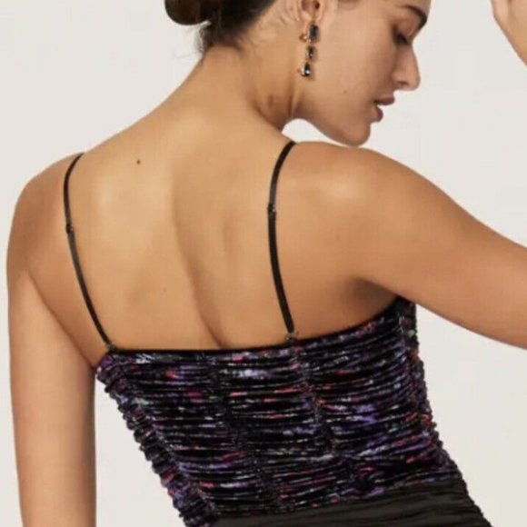 Ramy Brook Printed Capone Velvet Bustier Corset Crop Top 8 - Picture 4 of 15